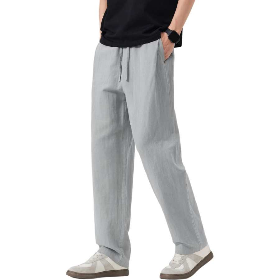 Tonlion Casual Pants Men's Moderate Straight Fit Pants