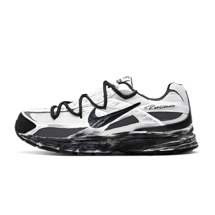 Nike Nike Initiator Fabric Cushioning Support Abrasion Resistant Low top Running Shoes Men's White Black