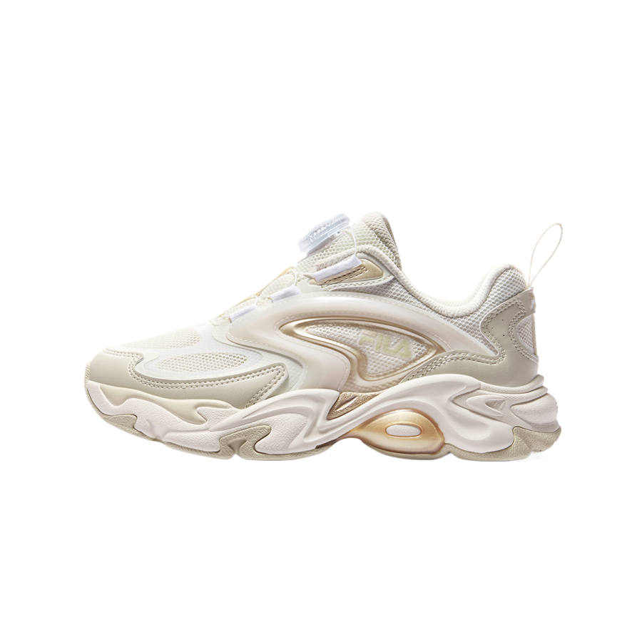 FILA KIDS Heritage FHT Synthetic Leather, Textile Rebound Breathable Height Increasing Low top Running Shoes