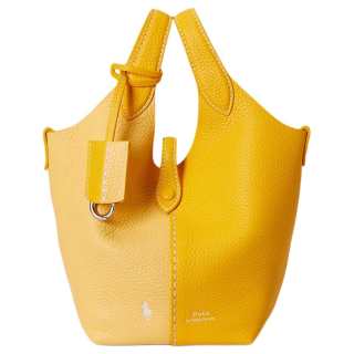 Polo Ralph Lauren Polo Play Leather Tote Handbag Small Women's Yellow