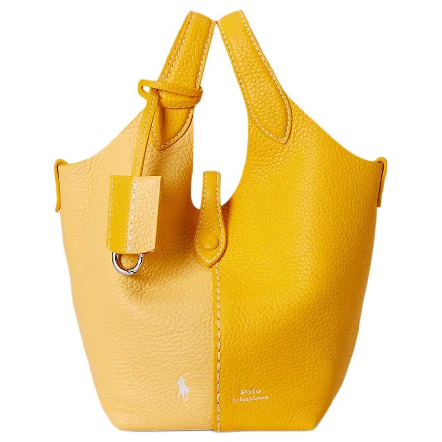Polo Ralph Lauren Polo Ralph Lauren Polo Play Leather Tote Handbag Small Women's Yellow