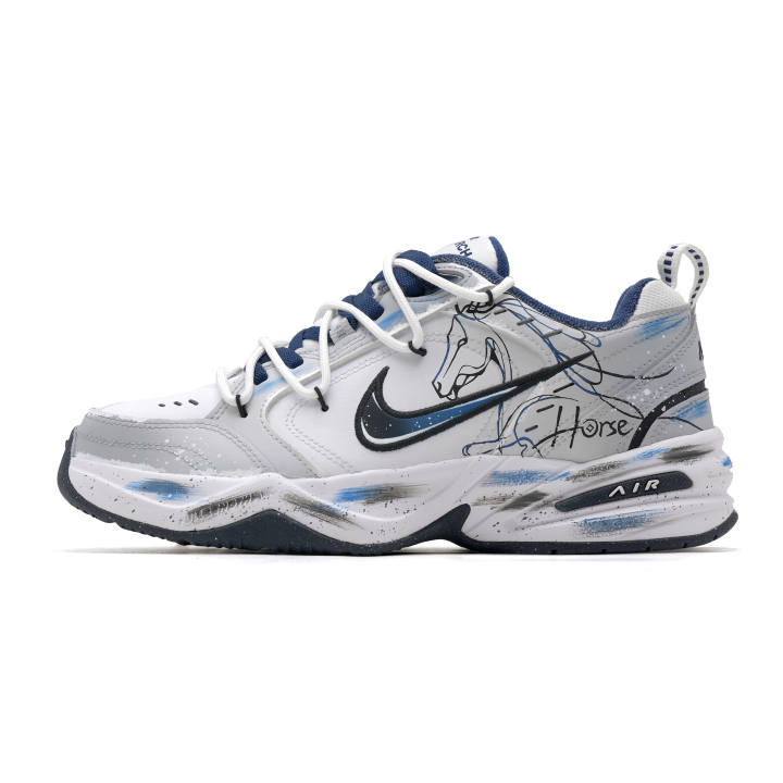 Nike Nike Air Monarch 4 Height Increasing Support Abrasion Resistant Low top Chunky Sneakers Men's Gray