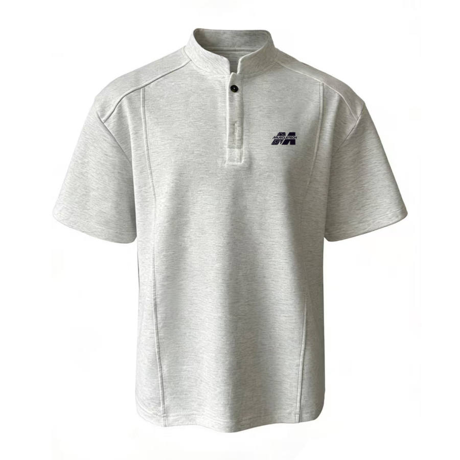 MUSCLETECH T Shirts Unisex Henry Collar Moderate Straight Fit