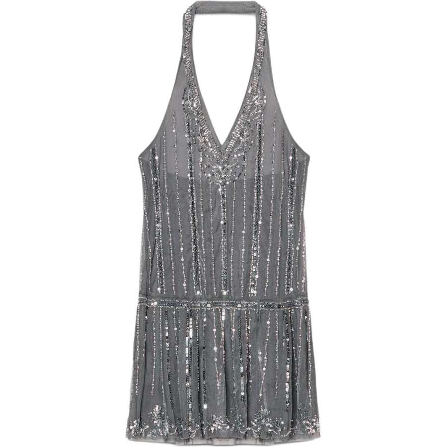 ZARA Sleeveless Dresses Women's Dark Gray Moderate