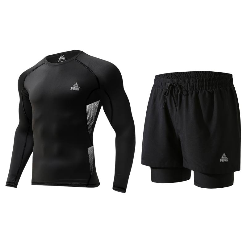 PEAK PEAK Swimming Sets Polyester Water And Land Dual Use Men's Five Piece Set Black