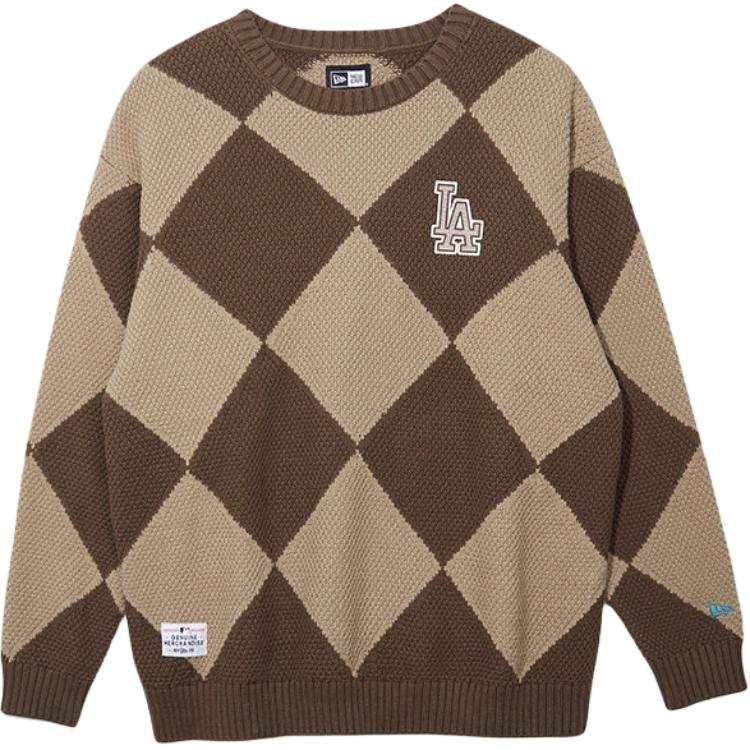 New Era Sweaters Unisex Khaki Crew Neck Moderate