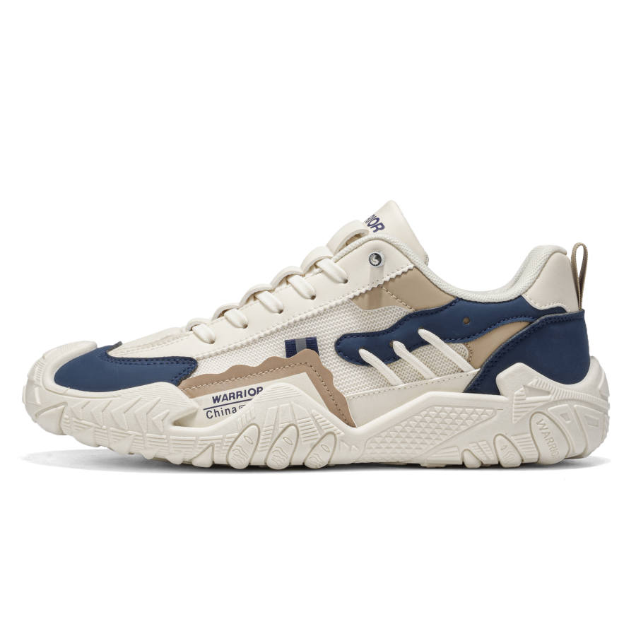 WARRIOR Casual Shoes Men's Low Top Green Beige/White Brown Blue/Beige Dark Blue Khaki