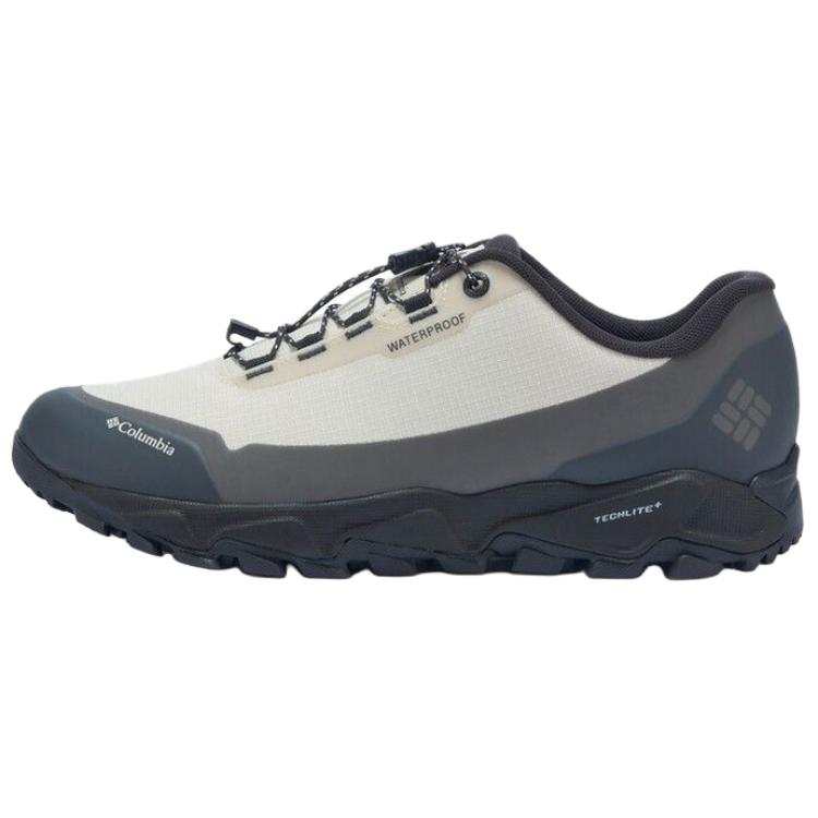Columbia Hiking Cushioning Waterproof Support Rebound Low top Hiking Shoes Men's White Gray