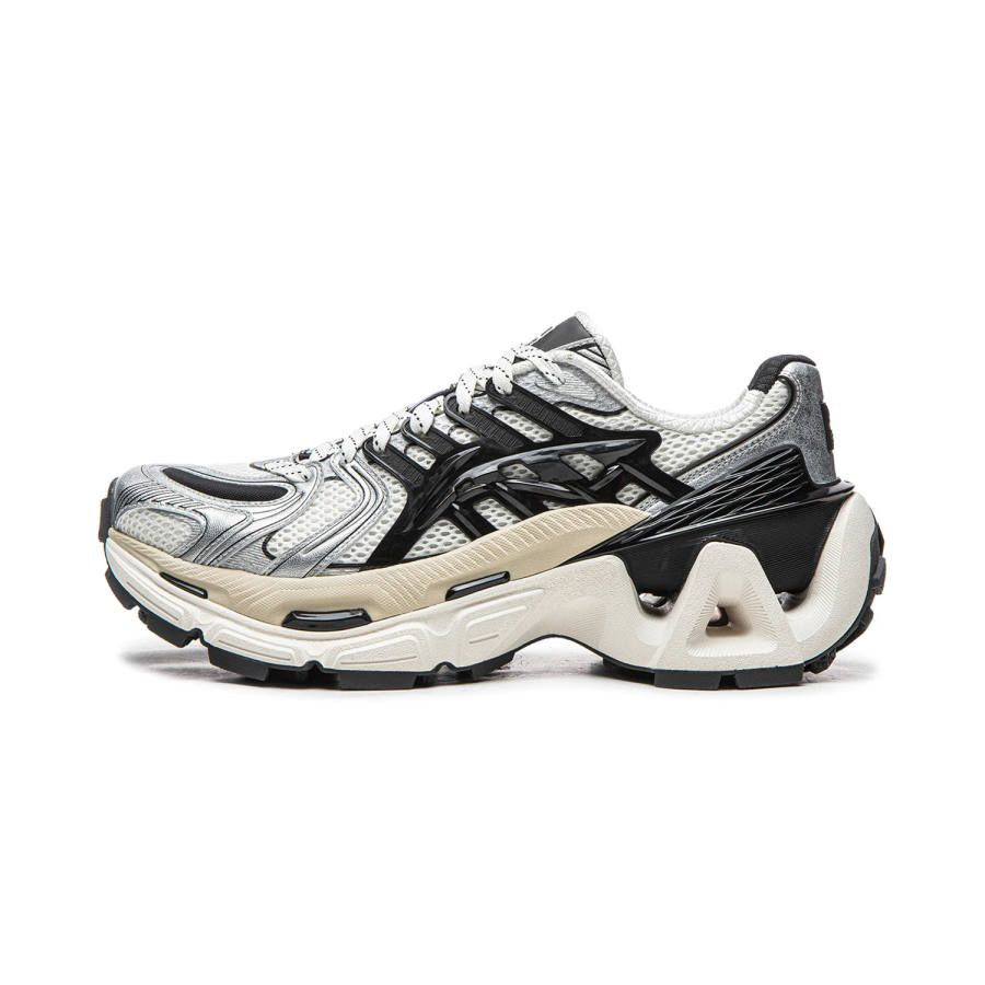 Li-Ning Li Ning Furious Rider ACE 3 Abrasion Resistant Breathable Low top Chunky Sneakers Men's White Black Silver