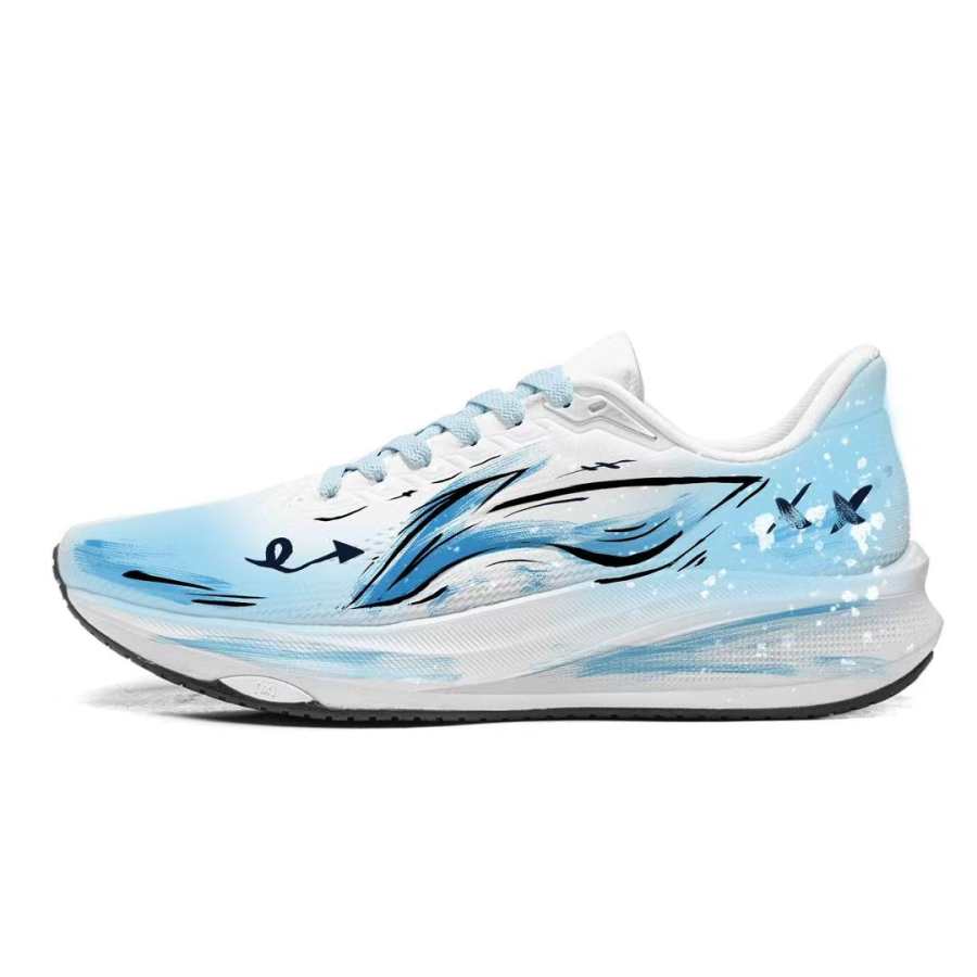 Li-Ning Li Ning Red Hare 9 Jacquard Rebound Breathable Low top TUFF RB Rubber Outsole Running Shoes Men's Blue White