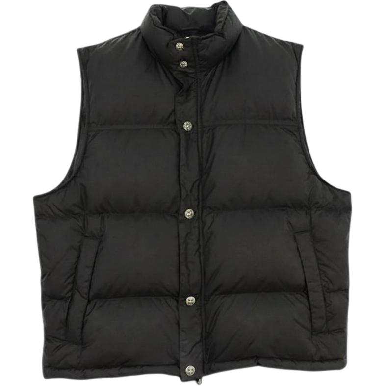 Chrome Hearts Vests Men's Black Stand Collar Moderate Other