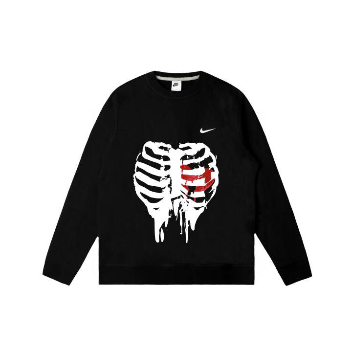 Nike Nike Club Sweatshirts Men's Black Crew Neck Moderate Regular