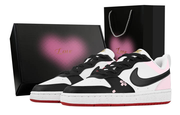 Nike Nike Court Borough Cherry Blossom Wind Chime, Heart Box Abrasion Resistant Slip Resistant Low top Skateboard Shoes