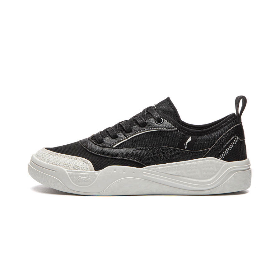 Li-Ning Li Ning Light Sail Slip Resistant, Abrasion Resistant, Breathable Low top Skateboard Shoes Women's Black White