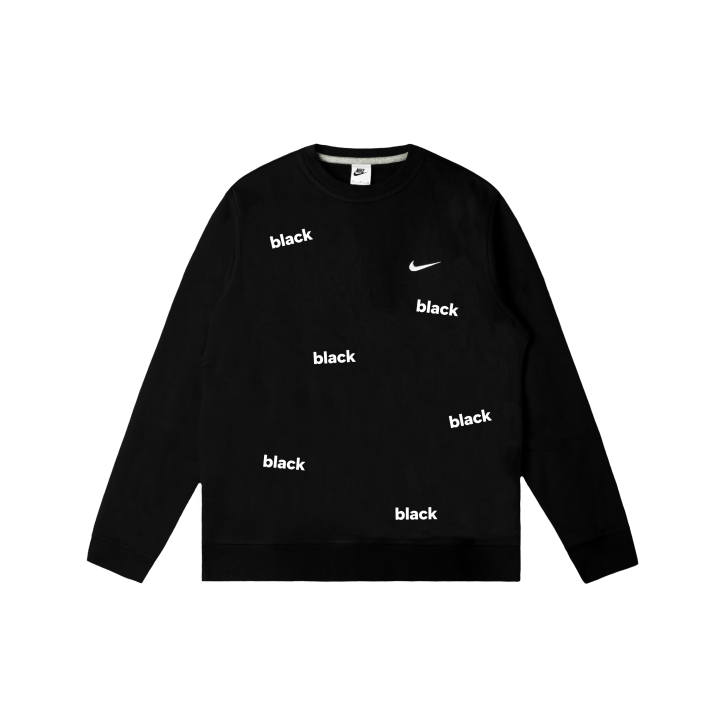 Nike Nike Club Sweatshirts Men's Black Crew Neck Moderate Regular