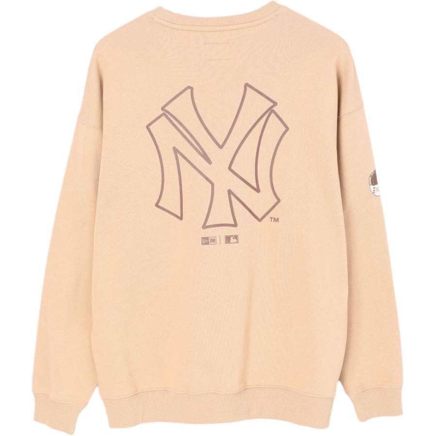 New Era Sweatshirts Unisex Khaki Crew Neck Moderate