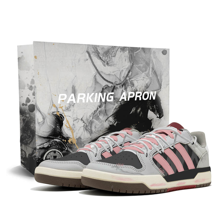 Adidas Adidas ENTRAP Blackberry Gray Synthetic Leather Low top Skateboard Shoes Unisex Gray Pink Black