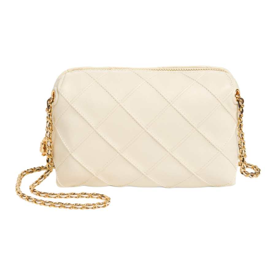 TORY BURCH Fleming Sheepskin Shoulder Bag, Crossbody Bag Mini Women's Cream White