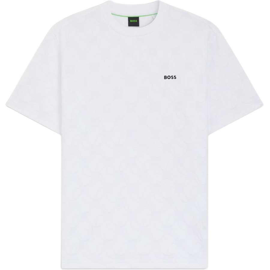 HUGO BOSS T Shirts Men's White Crew Neck Moderate Straight Fit