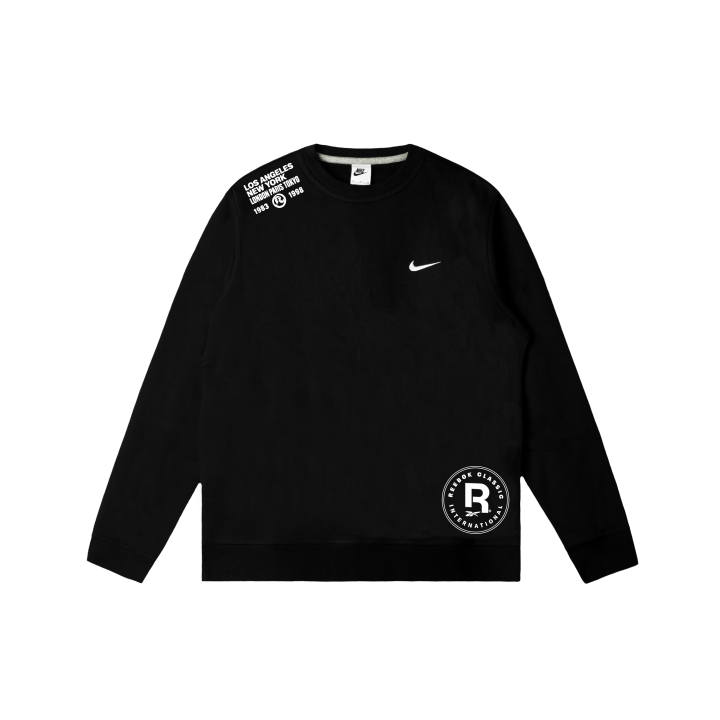 Nike Nike Club Sweatshirts Men's Black Crew Neck Moderate Regular