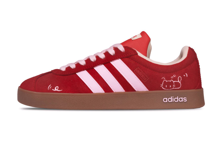 Adidas Adidas VL COURT 2.0 Red Velvet Meow Low top Skateboard Shoes Unisex Red