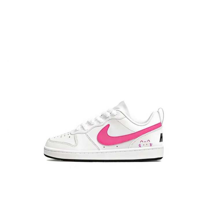 Nike Nike Court Borough Artificial Leather Slip Resistant Cushioning Lightweight Breathable Low top Skateboard Shoes Unisex