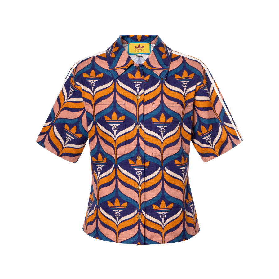GUCCI X Adidas Interlocking G And Trefoil Shirt