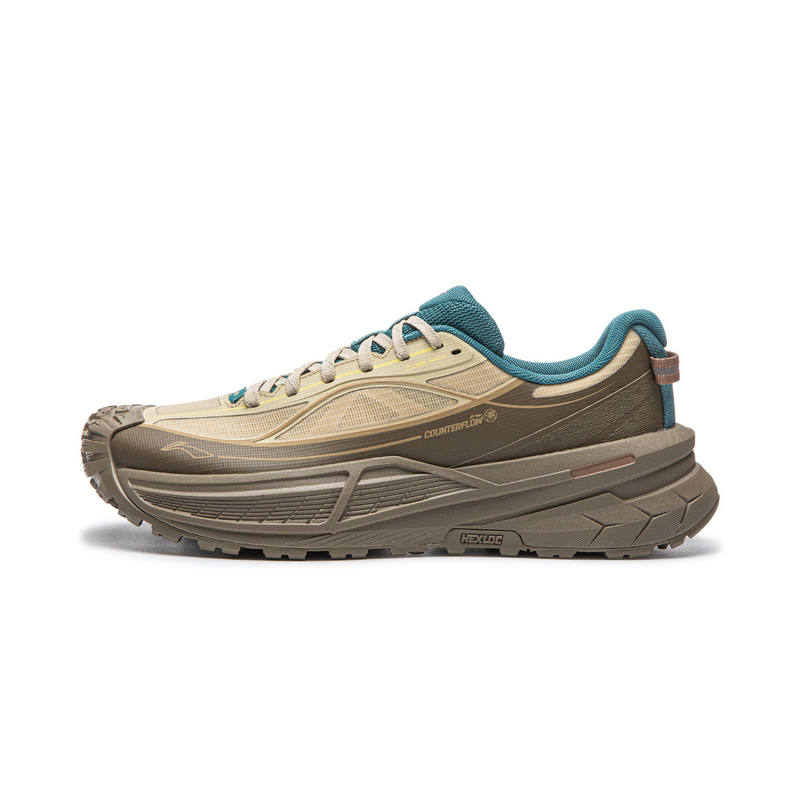 Li-Ning Li Ning Outdoor CF Tracing Xichang 2SE Low top Hiking Shoes Unisex Sand Khaki Teak Brown