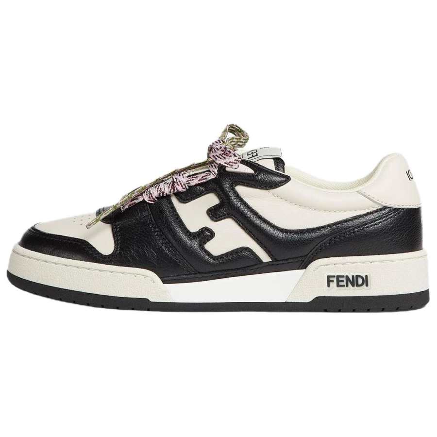 FENDI Match Low top Skateboard Shoes 2cm Women's Black & White