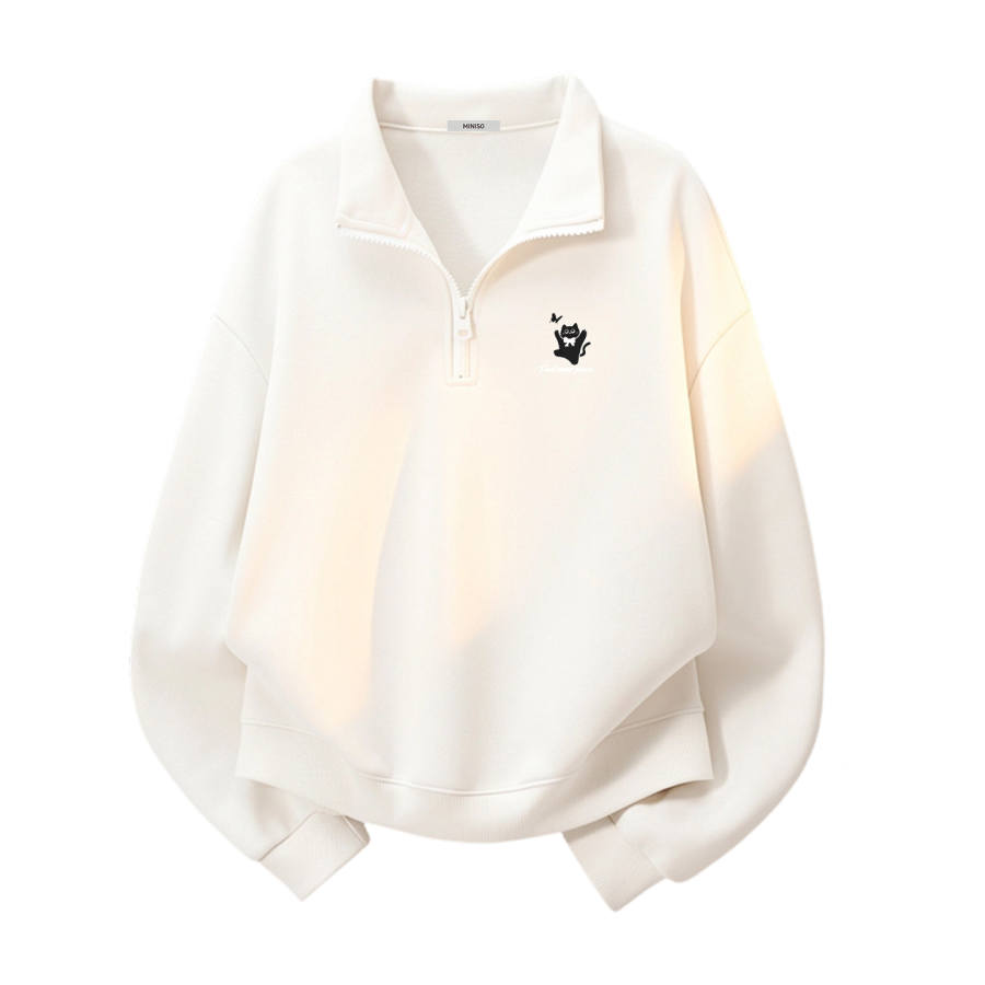 MINISO MINISO Crop Tops Women's Half Open Collar Moderate