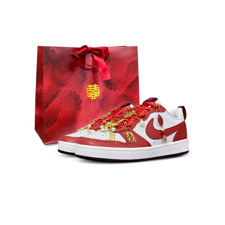 Nike Nike Court Borough Tower Rabbit Creative Low top Skateboard Shoes Unisex Red