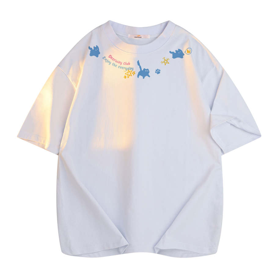 DEERWAY T Shirts Unisex Crew Neck Moderate Straight Fit