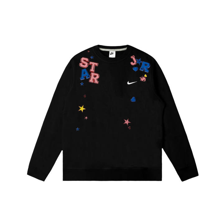 Nike Nike Club Sweatshirts Men's Black Crew Neck Moderate Regular