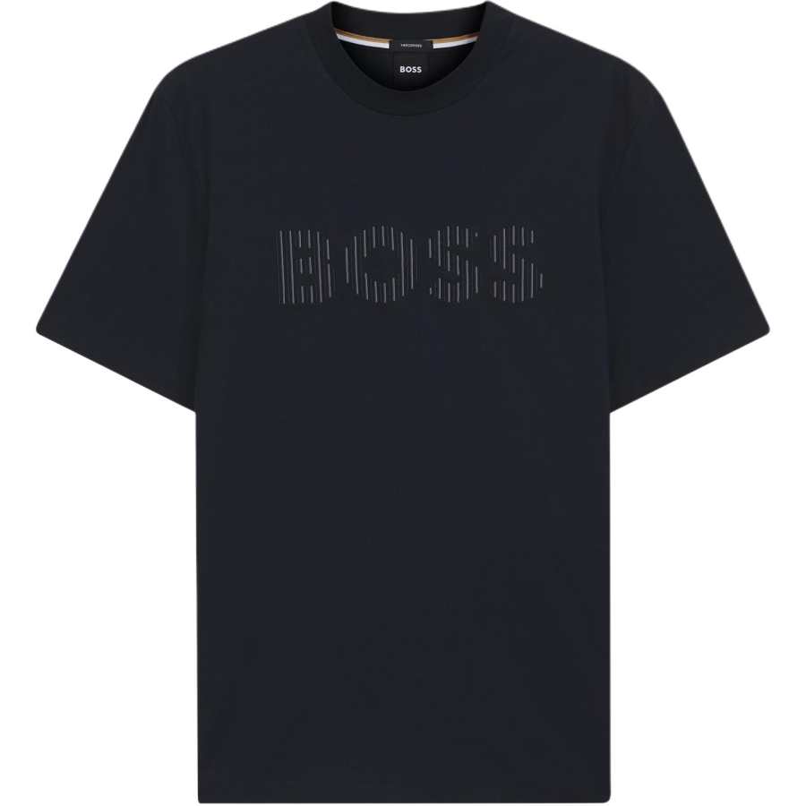 HUGO BOSS T Shirts Men's Dark Blue Crew Neck Moderate Straight Fit