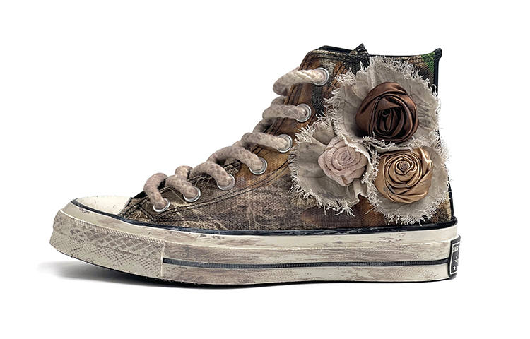 Converse 1970s Sand Dune Rose High top Canvas Shoes Unisex Dark Pine Color