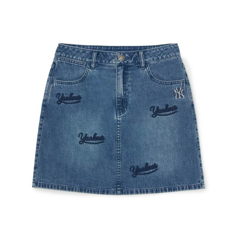MLB New York Yankees SS26 Denim Short Skirts Women's