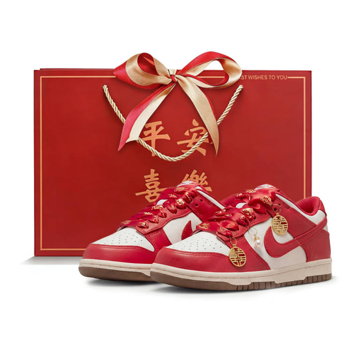 Nike Nike Dunk GS Wedding Shoes, New Chinese Style, Celebration Auspicious, Box Slip Resistant Abrasion Resistant Low top
