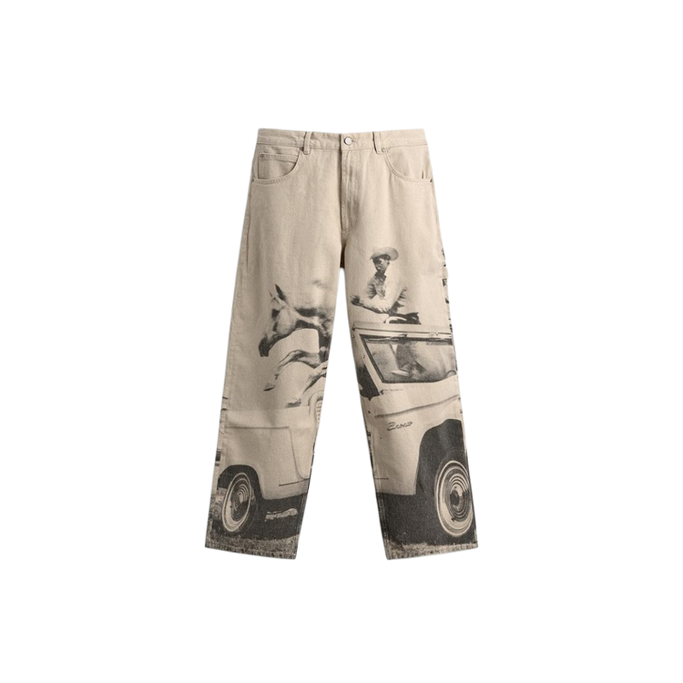 ZARA Jeans Men's Image Color Moderate Straight Fit Pants