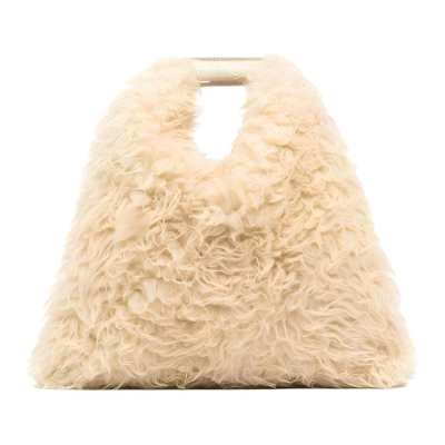 MM6 Maison Margiela Faux Fur Handbag Mini Women's Light Umber