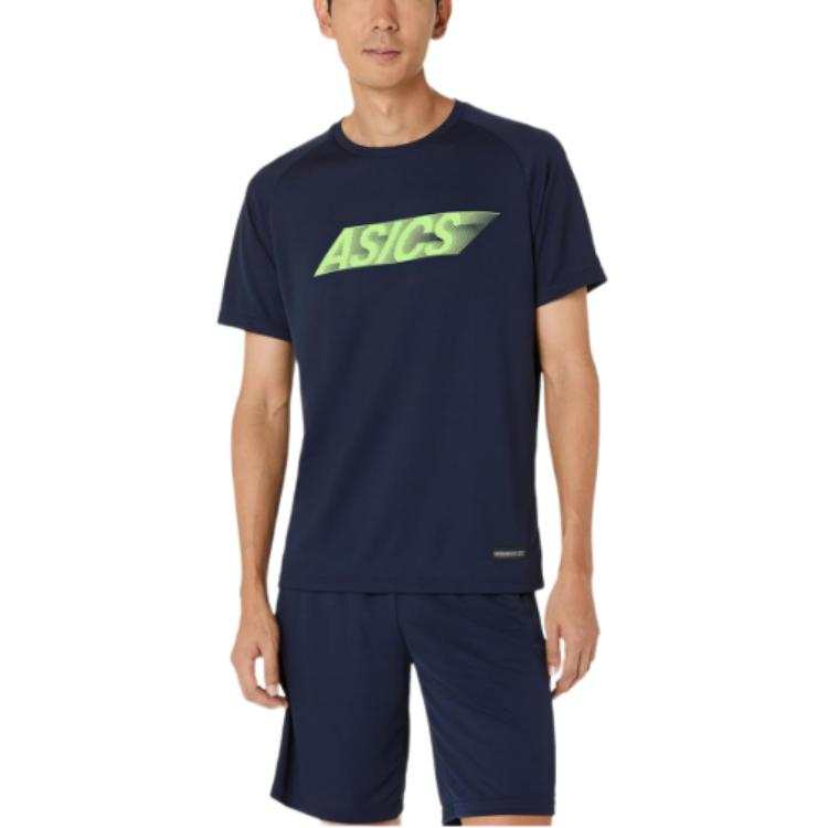 ASICS ASICS T Shirts Unisex Blue Crew Neck