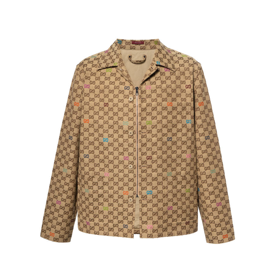 GUCCI GUCCI Gg Monogrammed Zip Up Jacket