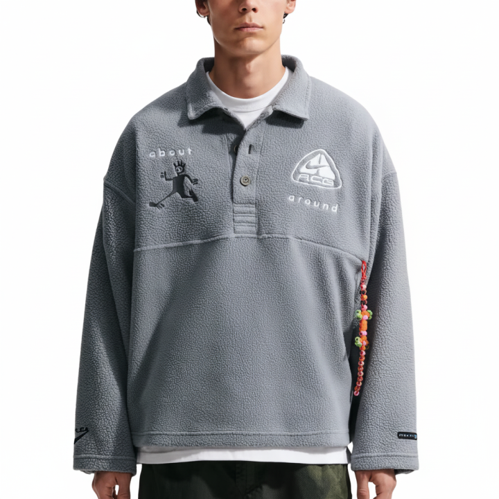 Nike Nike Sweatshirts Unisex Gray Lapel Moderate