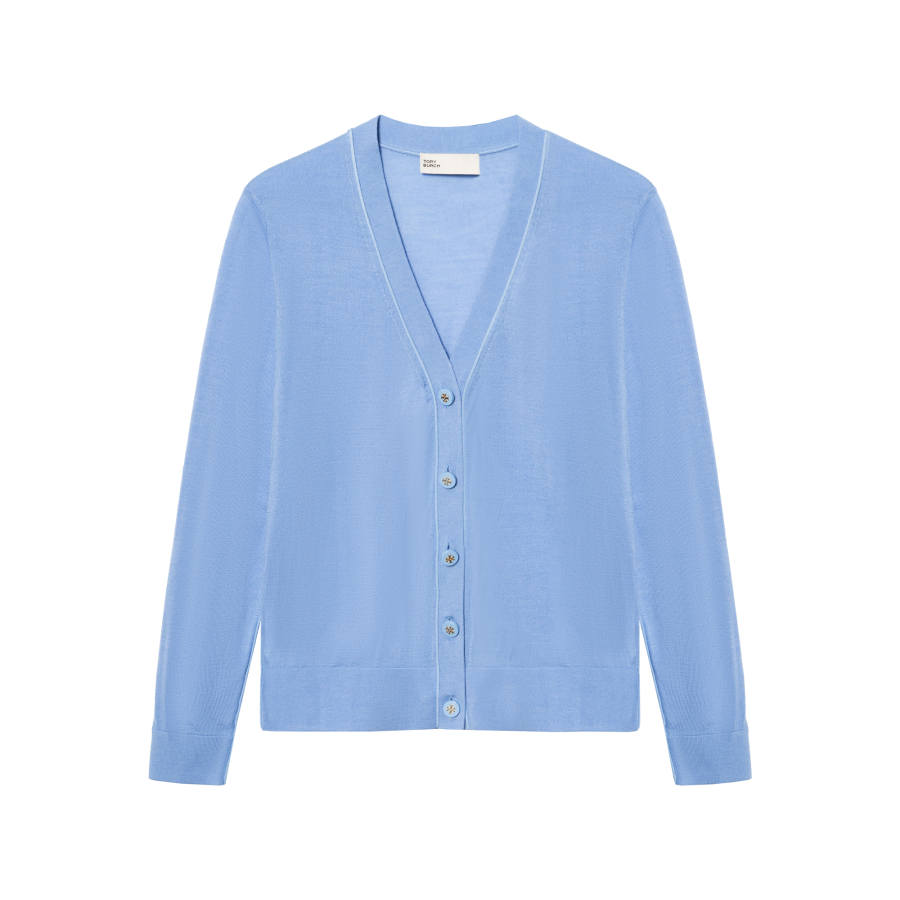 TORY BURCH 【Best of: PromotionsPrevious Season】logo-embossed buttons V-neck cardigan