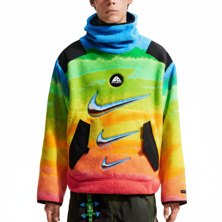 Nike Nike Sweatshirts Unisex Blue/Yellow Hooded Moderate Regular