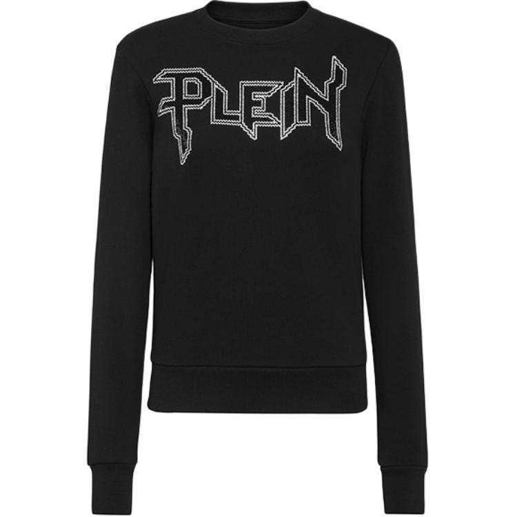 Philipp Plein Ls Crystal logo-appliqué T-shirt