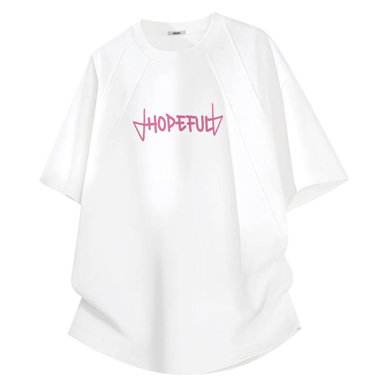 MINISO T Shirts Unisex Crew Neck Moderate Straight Fit
