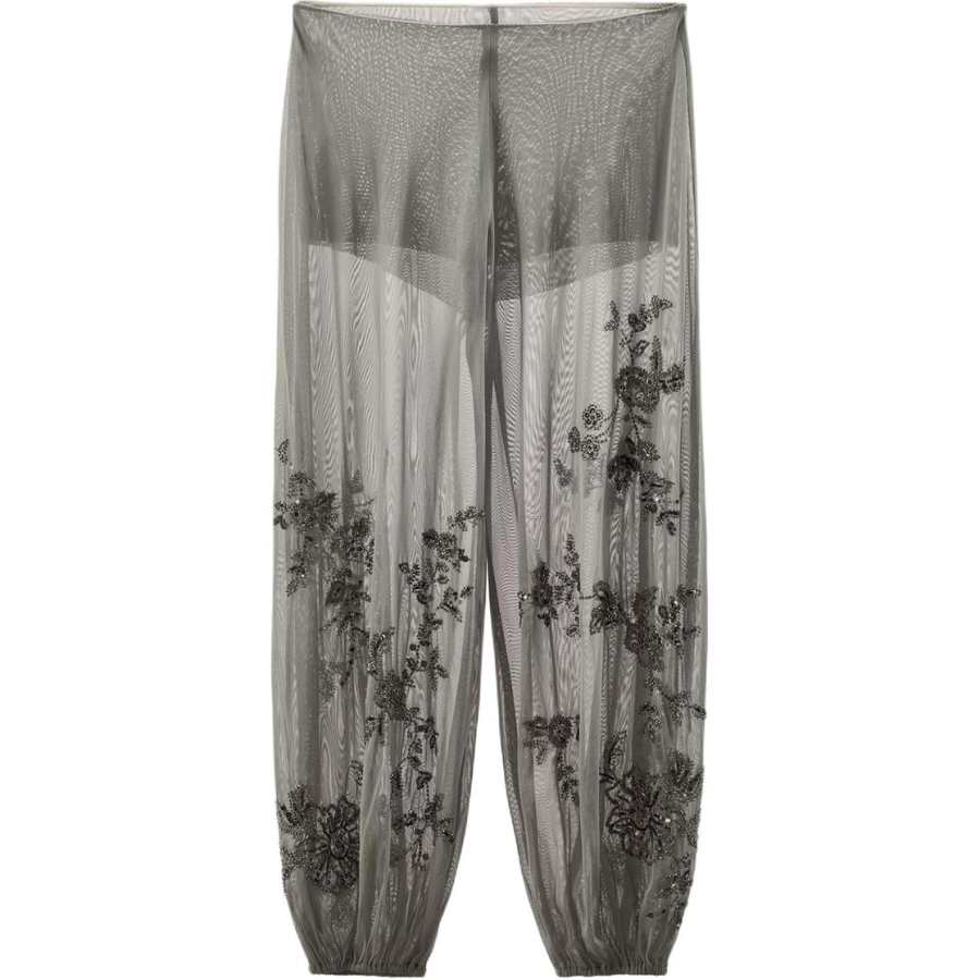 ZARA Casual Pants Women's Light Gray Moderate Lantern Pants
