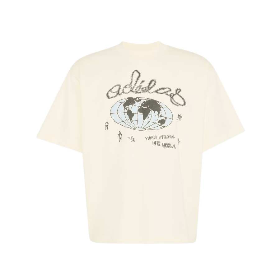 Adidas Originals T Shirts Men's Ivory Crew Neck Moderate