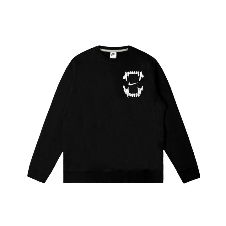 Nike Nike Club Sweatshirts Men's Black Crew Neck Moderate Regular