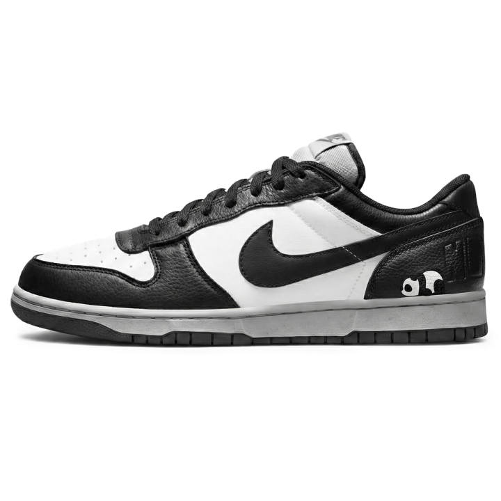 Nike Nike Big Cute Panda Slip Resistant Abrasion Resistant Low top Skateboard Shoes Unisex Black White